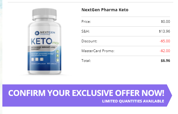 NextGen Pharma Keto Max price